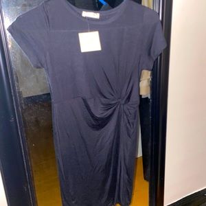 Black short body con dress